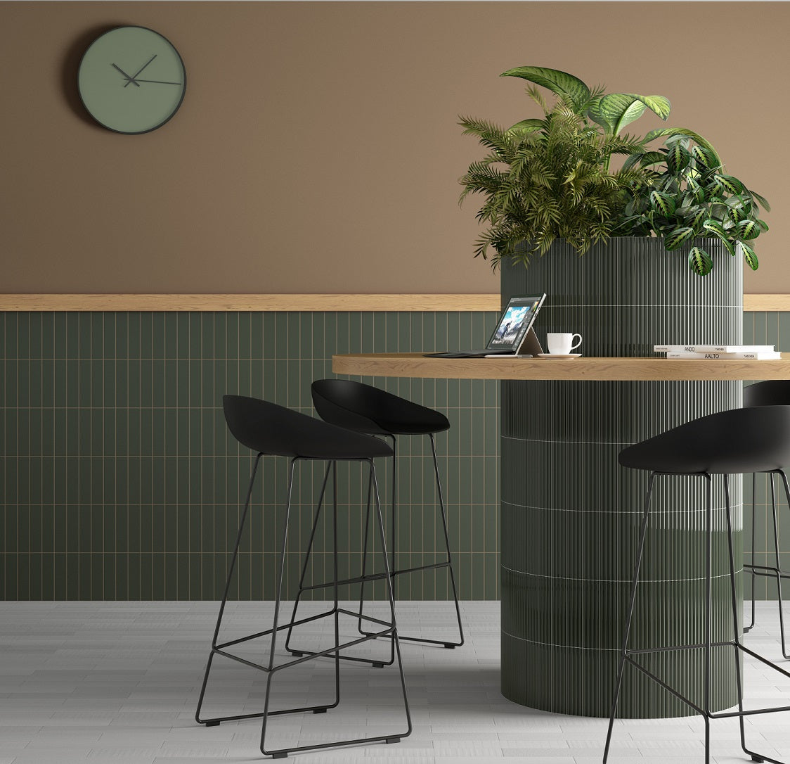 Fluted Forest Green