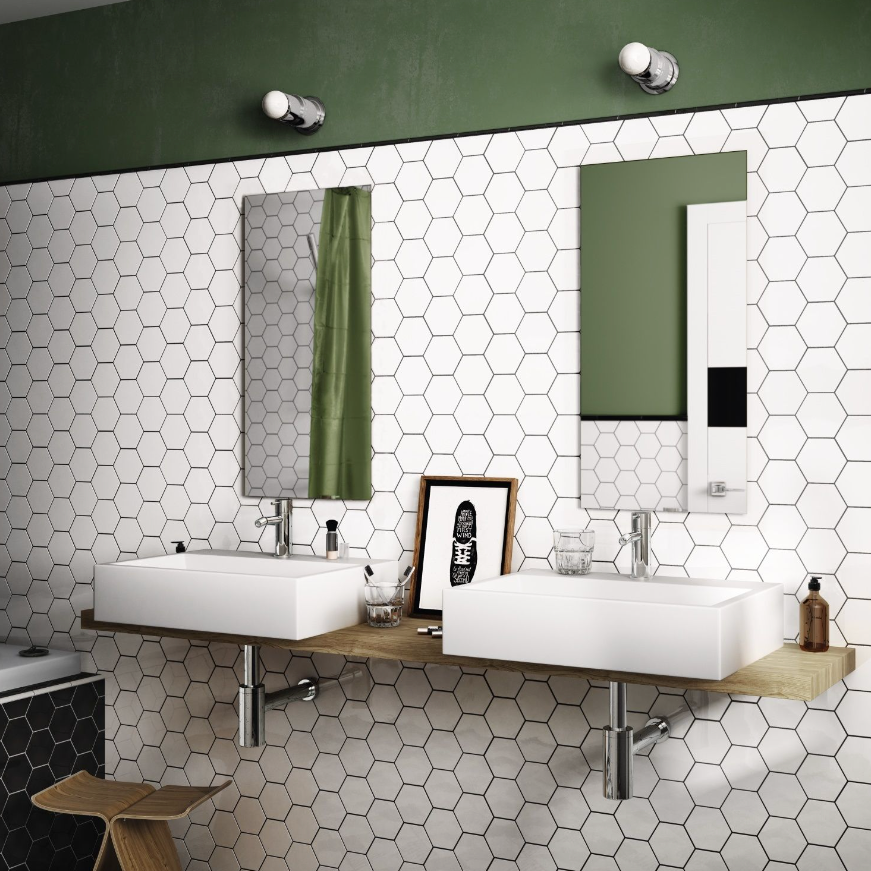 Hexagon White Tile