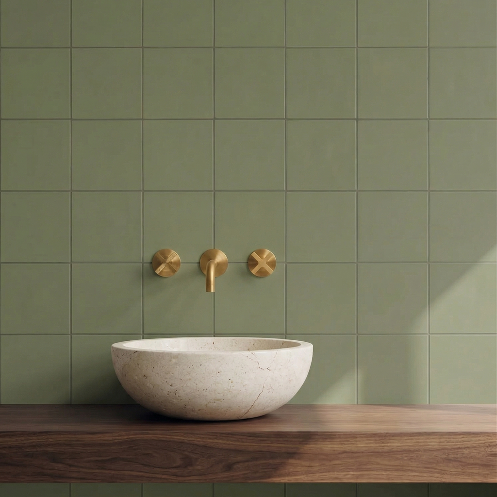 Crayon Sage Green Tile