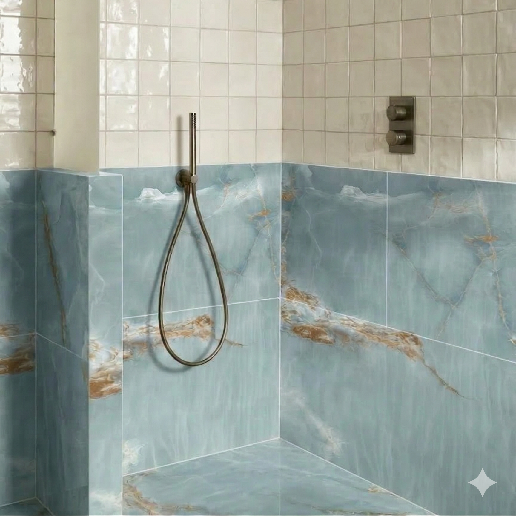 Rome Onyx Blue Polished Marble Tile