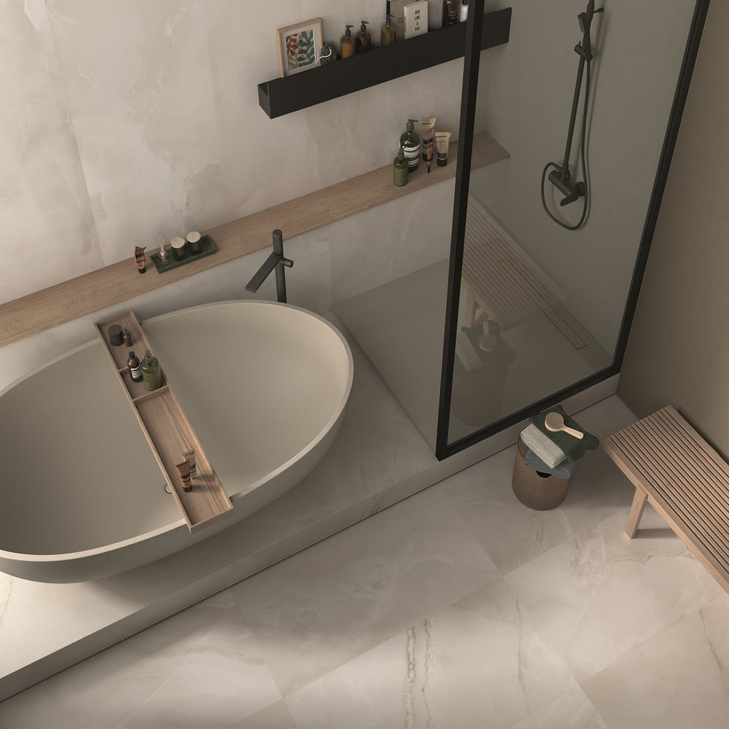 Rome Onyx Pearl Matt Marble Tile