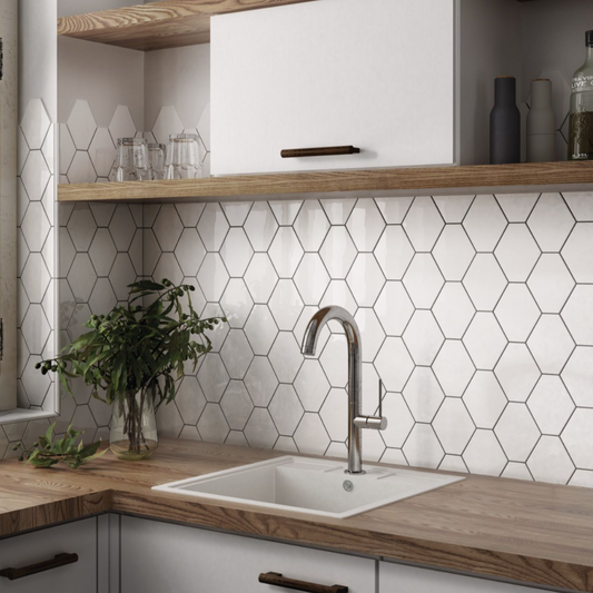 Hexagon White Tile