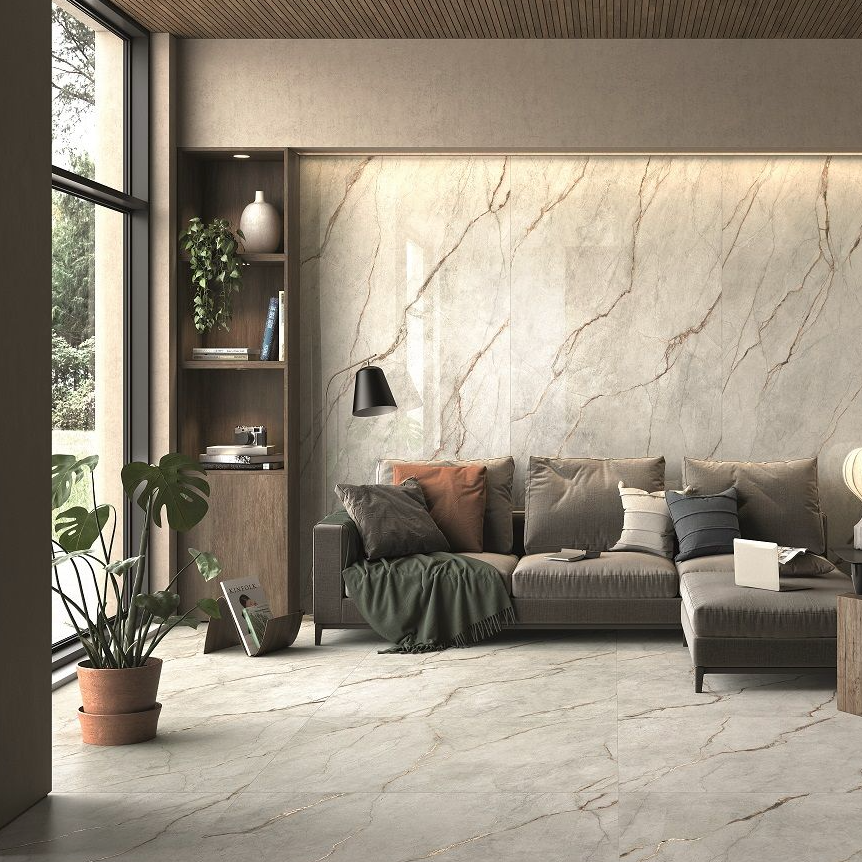 Rome Grey Roots Marble Matt Tile