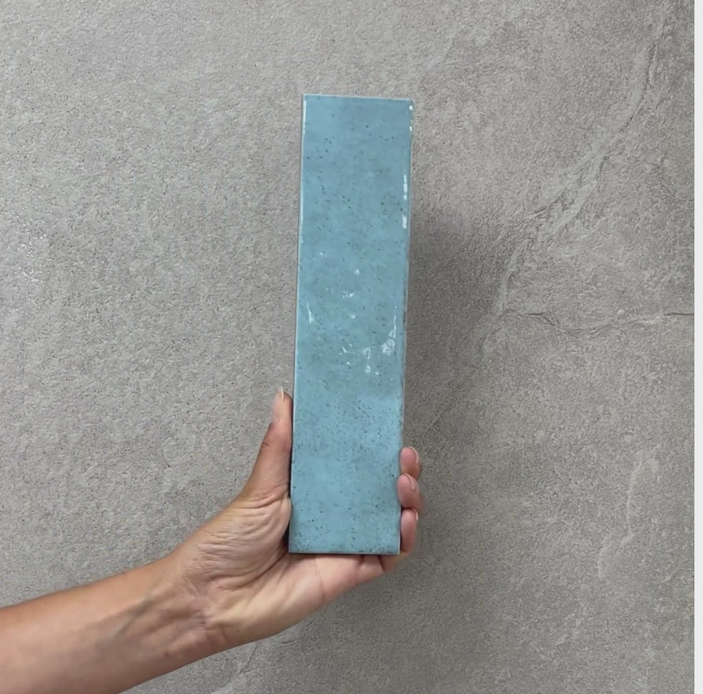Hoxton Topaz Blue Zellige Brick Tile