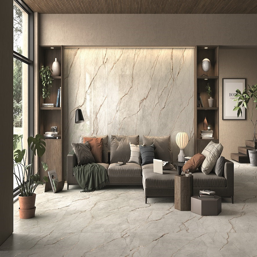 Rome Grey Roots Marble Matt Tile